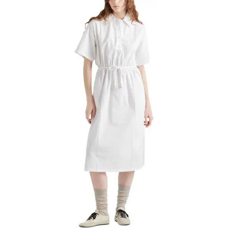 PRADA Short-Sleeved Drawstring Dress-1