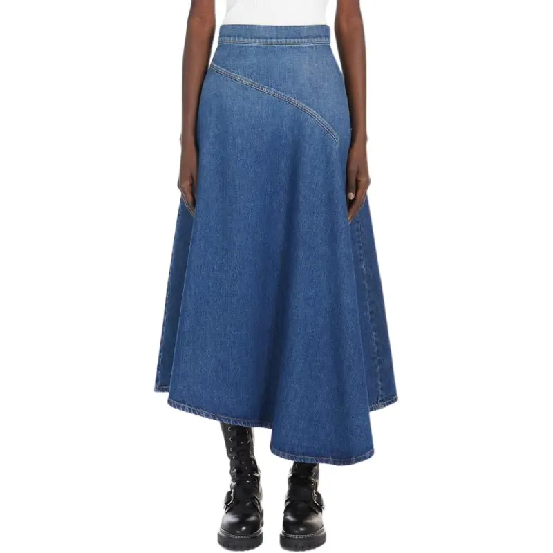 WEEKEND MaxMara Denim Long Skirts Women's Blue-1