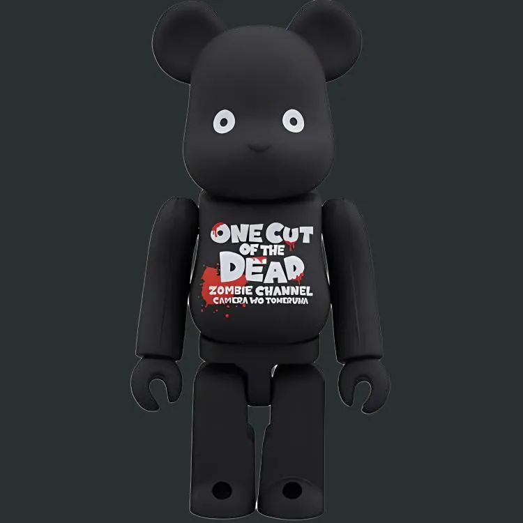 BE@RBRICK ONE CUT Of THE DEAD Camera Don't Stop Black Hang Tag Box 100%-1