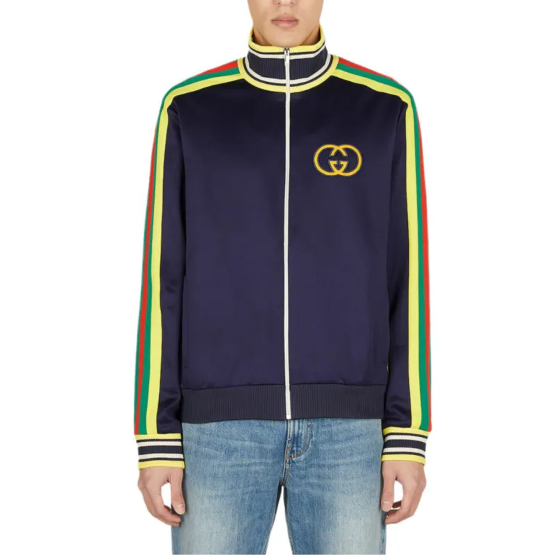 GUCCI Jackets Men Blue-3