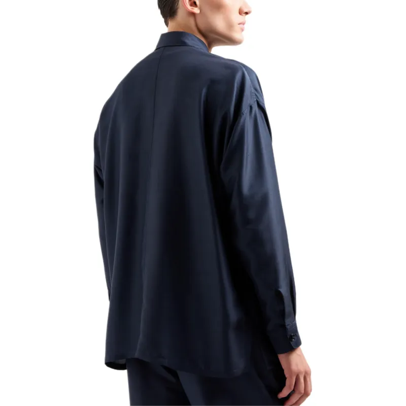 GIORGIO ARMANI Silk Shirt Jacket-4