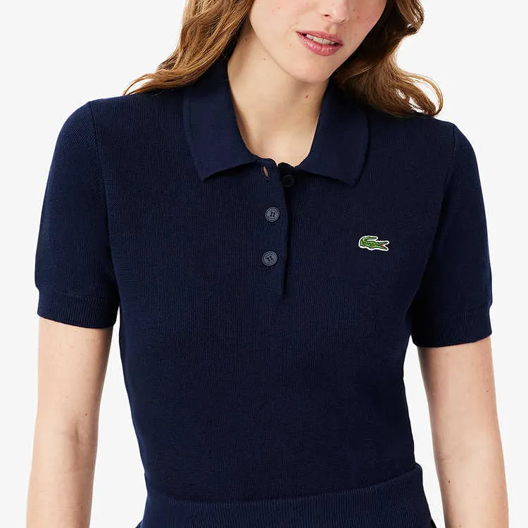 LACOSTE Short Sleeved Dress Women's 166/Navy Blue-3