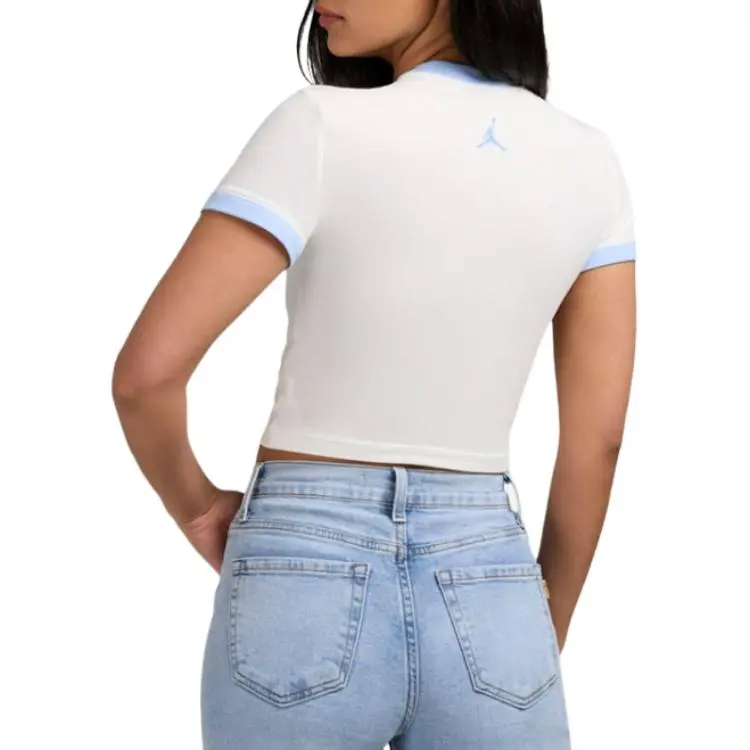 Jordan T Shirt Women's White Blue-1