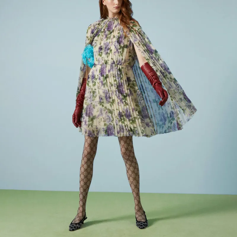 GUCCI SS23 Long-Sleeved Dresses Women's Light Purple-1