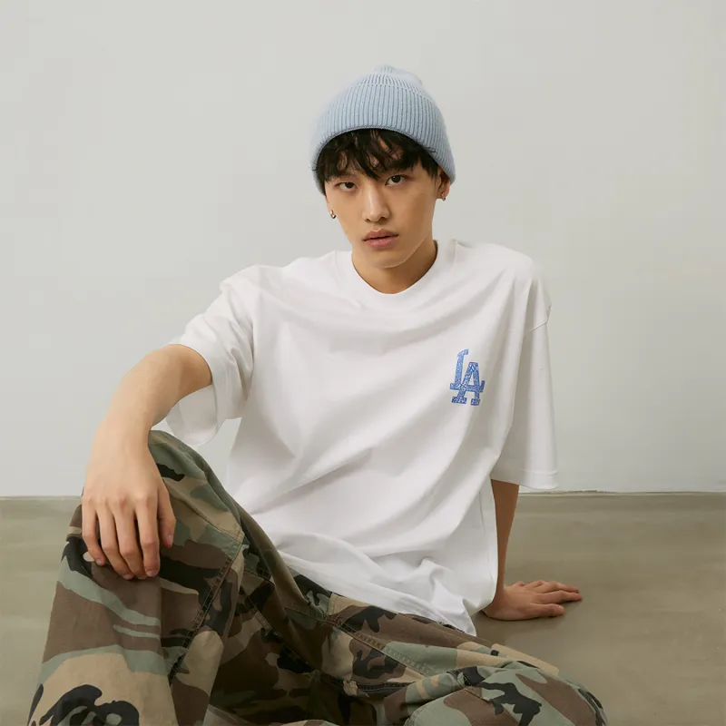 MLB Base Logo T Shirts Unisex Ecru-6