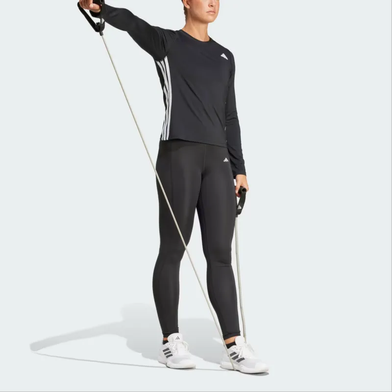 Adidas ESSENTIALS3 Stripes T Shirt Women's Black/White-3
