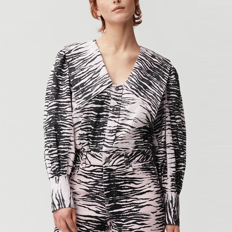 GANNI Printed Cotton Poplin 'Light'-4
