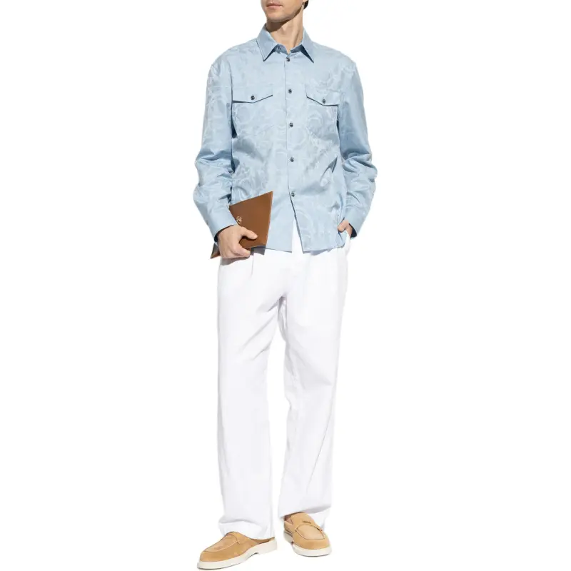 VERSACE Barocco Jacquard Button Up Shirt-1