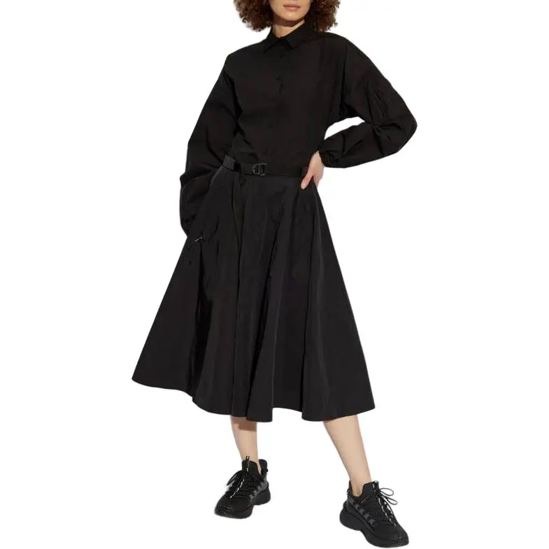 Moncler Belted A Line Midi Skirt-2
