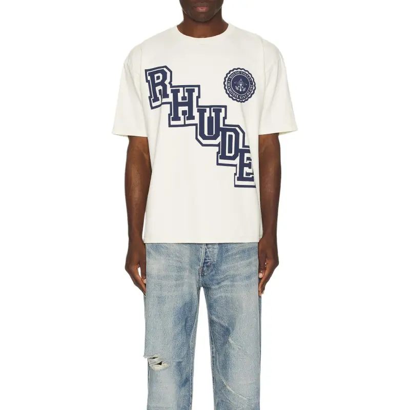 RHUDE Collegiate Crest Tee-4