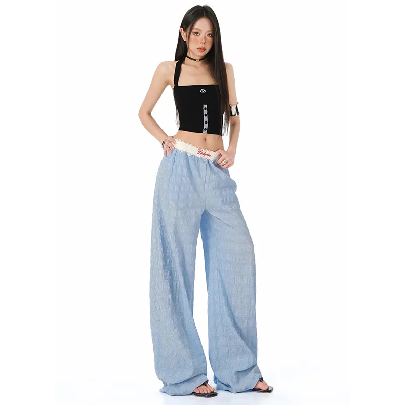 OROI Casual Pants Women's Cream Blue-2