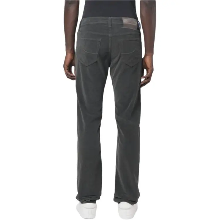 JACOB COHEN Logo Patch Straight Leg Trousers-2