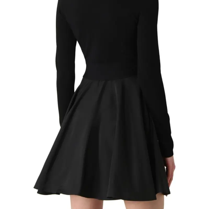 Valentino Long Sleeved Dresses Women's Black-5