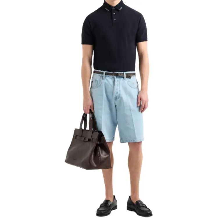 EMPORIO ARMANI Jersey Polo Shirt With Logo Collar-1
