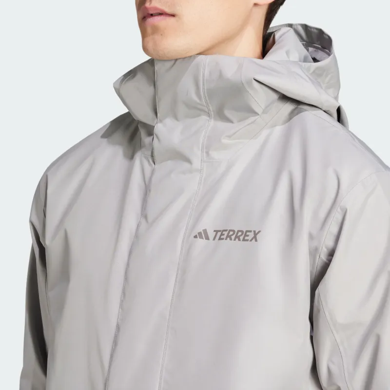 Adidas Waterproof, Windproof, And Breathable Windbreaker Jacket Men's Pure Ice Gray-6