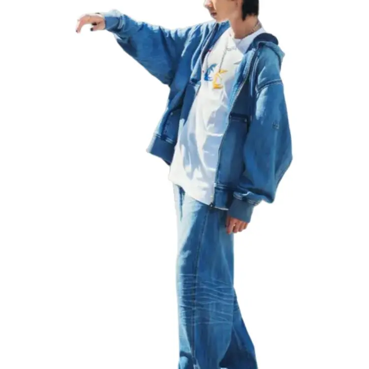 Angel Chen X Lee ANGEL CHEN Collaboration Denim Jackets Unisex Medium Blue-2