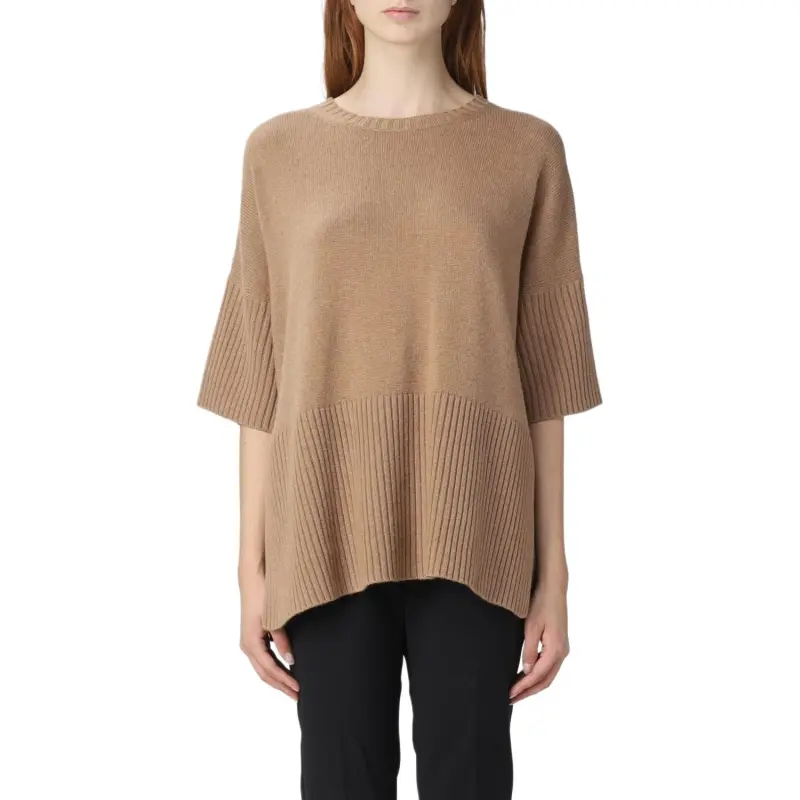 MaxMara Oversized Crewneck Knitted T-Shirt-2