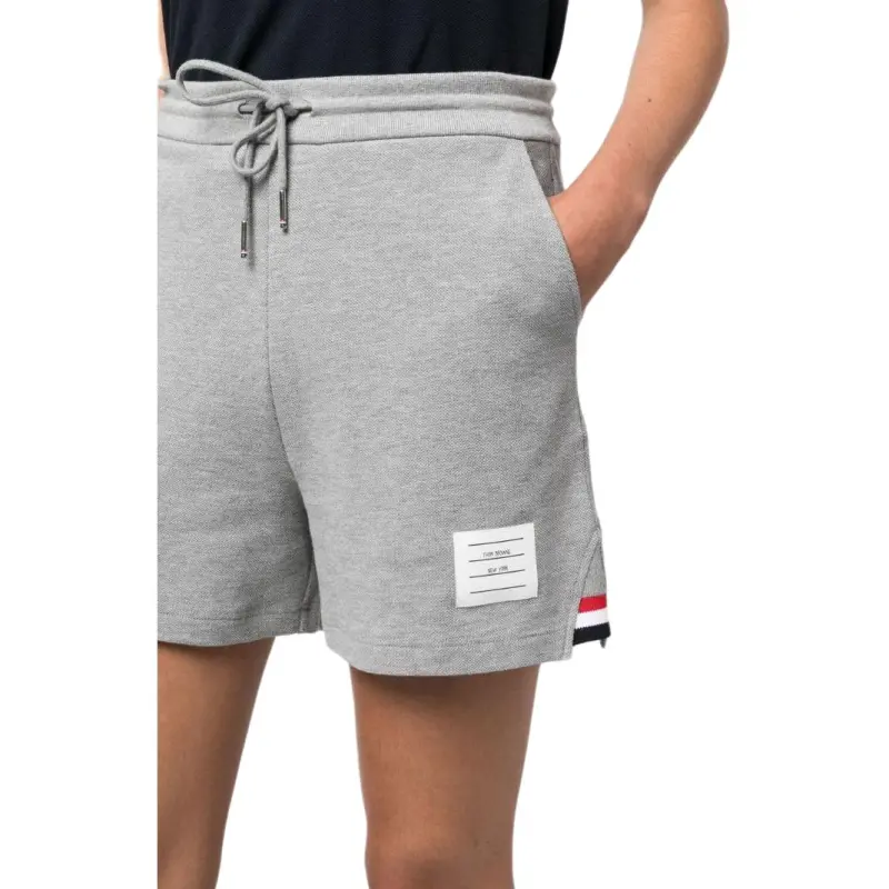 THOM BROWNE Rwb Stripe Piqué Shorts-4