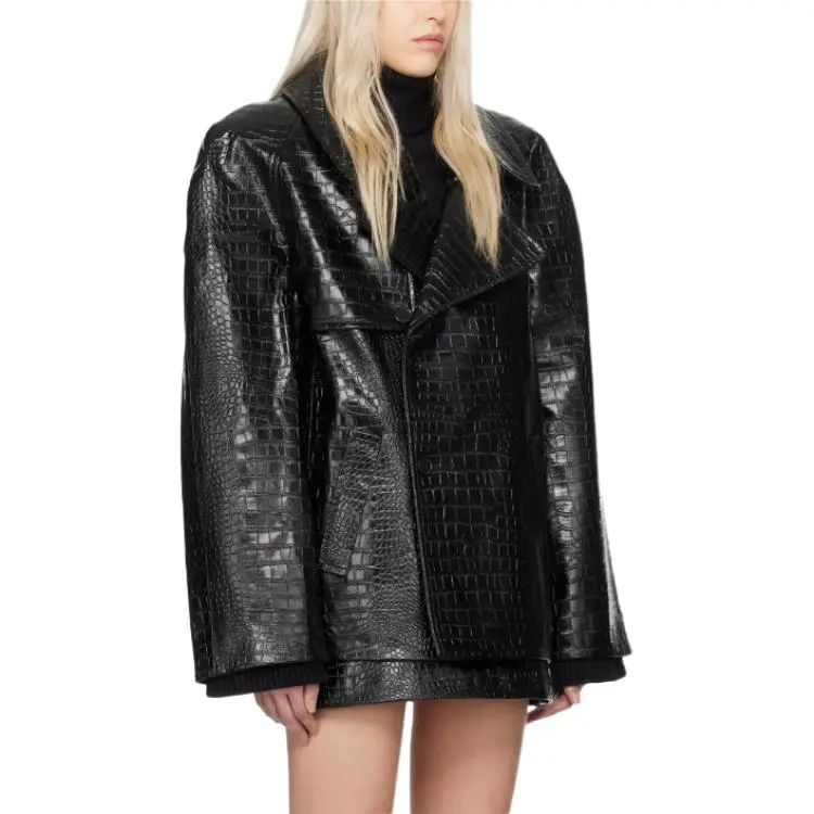 THE FRANKIE SHOP Leather Jacket Women's Black-2