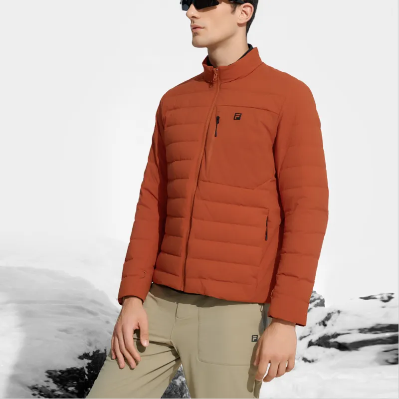 FILA Windproof Thermal Windbreaker Jacket Men's Sandy Orange-4