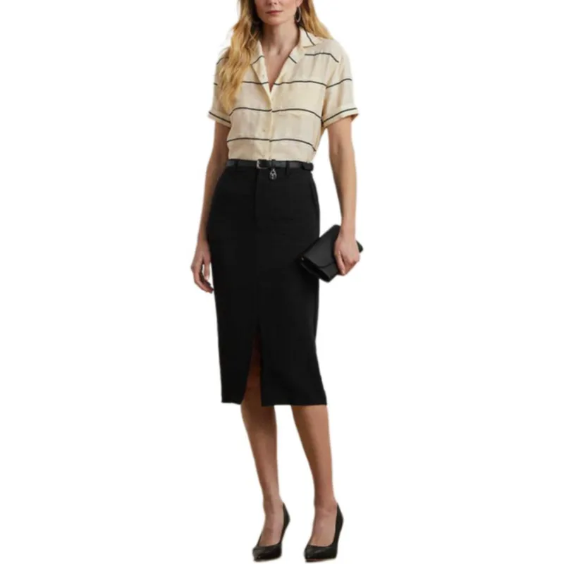 Polo Ralph Lauren SS25 Casual Long Skirt Women's Black-1