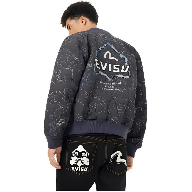 EVISU Jackets Men Charcoal Gray-3