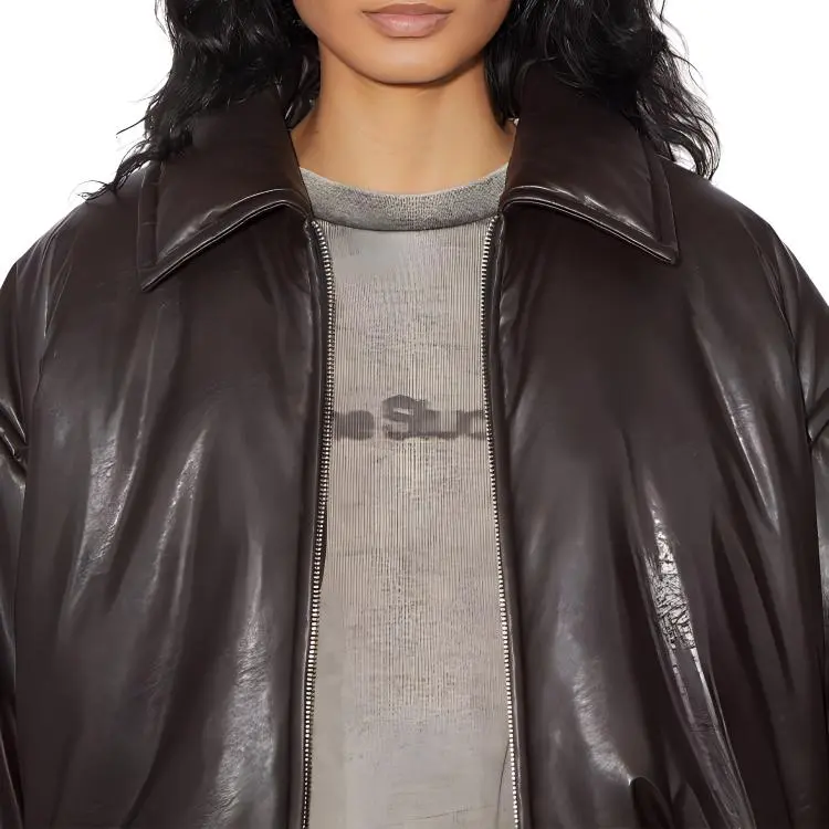 Acne Studios Coated Bomber Jacket Adm Dark Brown-5