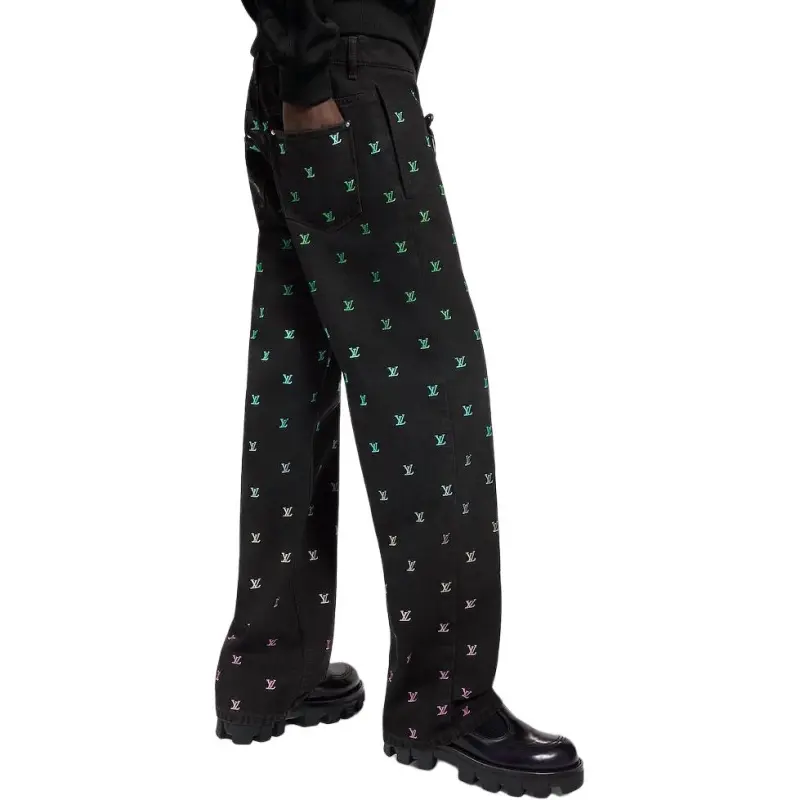 LOUIS VUITTON SS25 Jeans Men's Marine Blue-4
