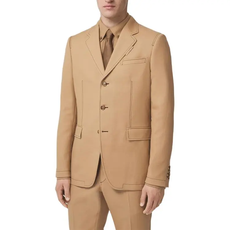 Burberry Business Suits Men Camel-2