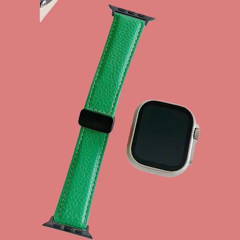 QIZHENG Watch Band Apple Compatibility Leather-2