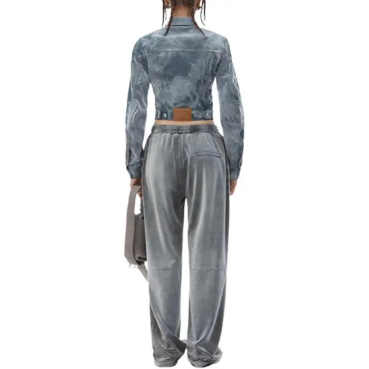 Alexander Wang Slim Flocked Trucker Jacket-1