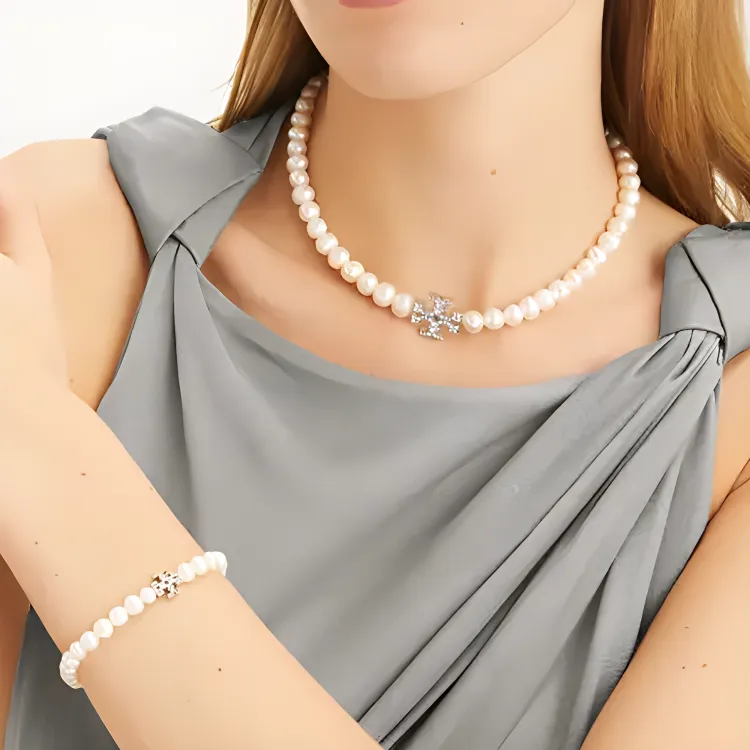 TORY BURCH Kira Pearl Necklace-2