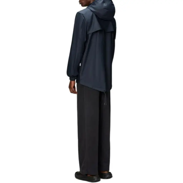 Rains Long Sleeved Drawstring Hooded Coat-4