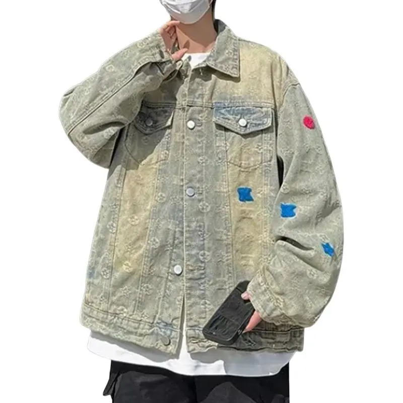 MGXEK Denim Jacket Unisex Yellow Mud-1