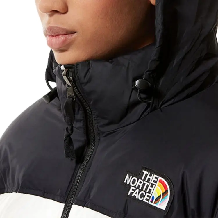 THE NORTH FACE 1996 Retro Nuptse 700 Fill Packable Pride Jacket 26'' Length Jacket White-4