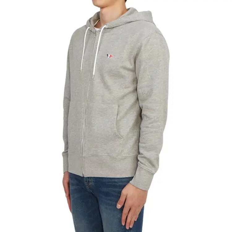 Maison Kitsune Zip Up Long Sleeved Hoodie-3
