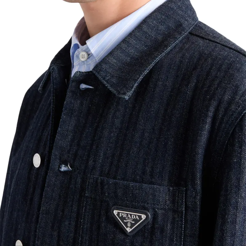 PRADA Chevron Denim Jacket-5