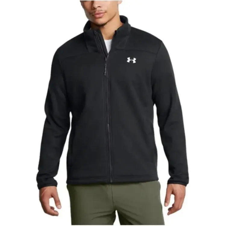 Under Armour Windbreaker Jackets Unisex Black Comes With Necklace-3