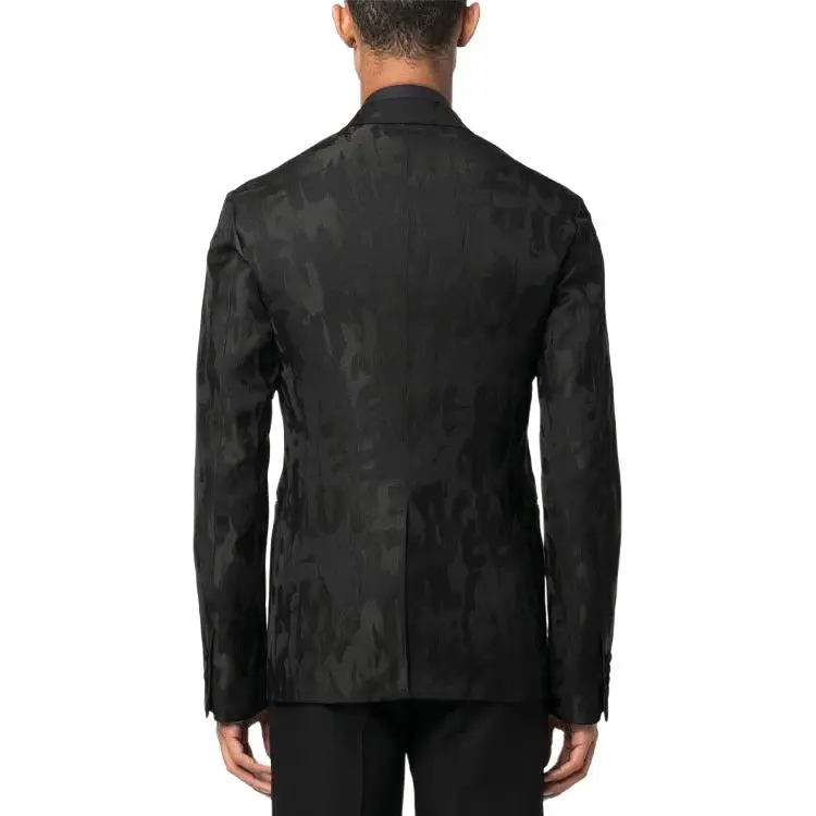 Alexander McQueen Logo Jacquard Tailored Blazer-3