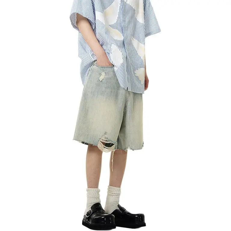 Concubine Zhu Denim Shorts Unisex-4