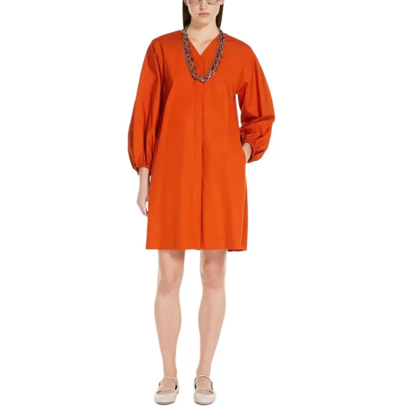 MaxMara Long Sleeved Dress Women's Orange-1
