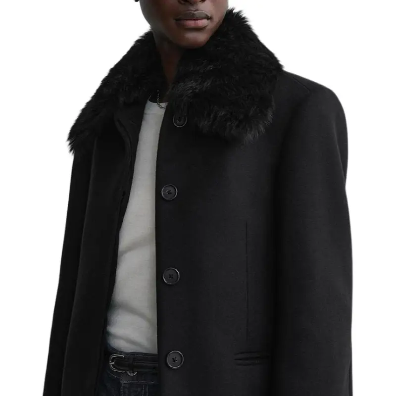 TOTEME Shearling collar Jacket-4