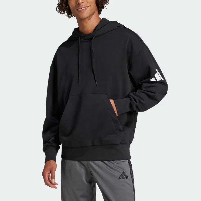 Adidas Free Shipping With AdiClub Essentials Loose Fit 3 Bar Logo French Terry Hoodie-1