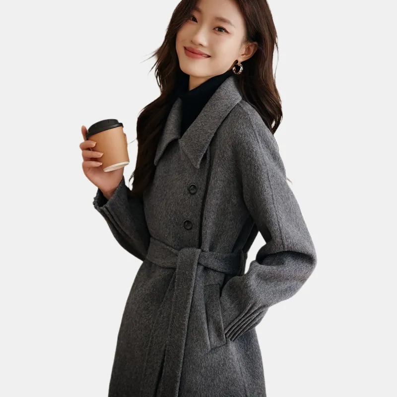 Mo Han Yi Mei Coats Women's Gray-2