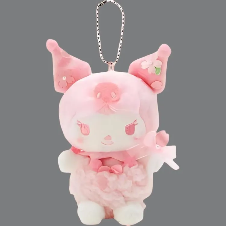 Sanrio Kuromi Mascot Holder Dolls Plush Pendant 13cm High-4