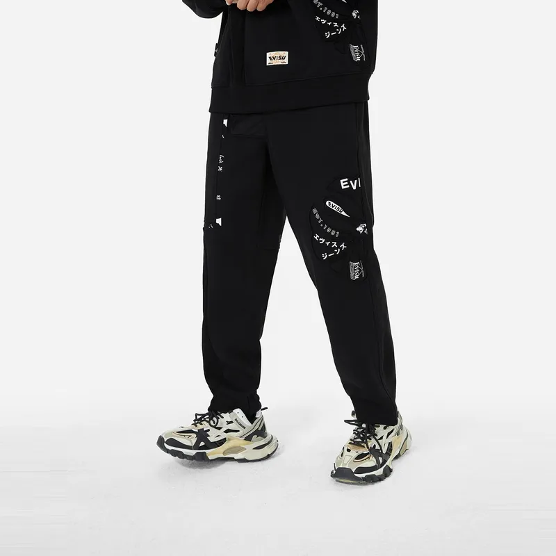 EVISU Casual Pants Men Black-3