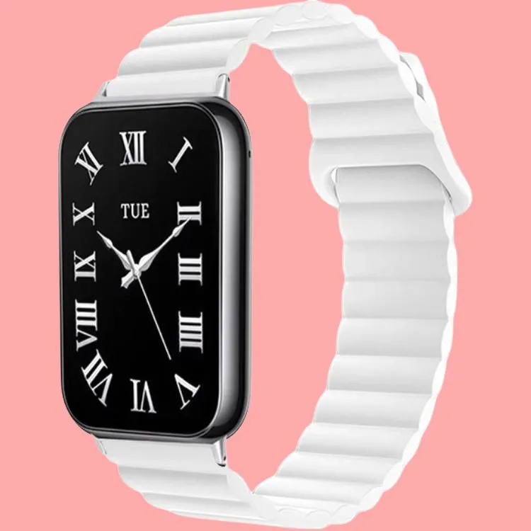 MSSM Watch Band Red Beige Compatibility Silicone Material-4