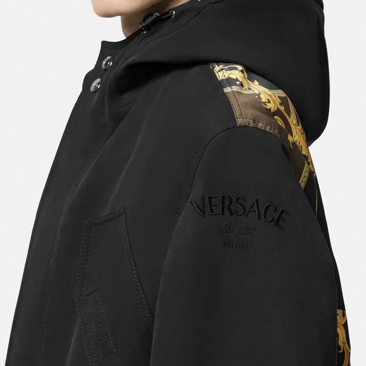 VERSACE La Coupe Des Dieux Hooded Trench Coat-4