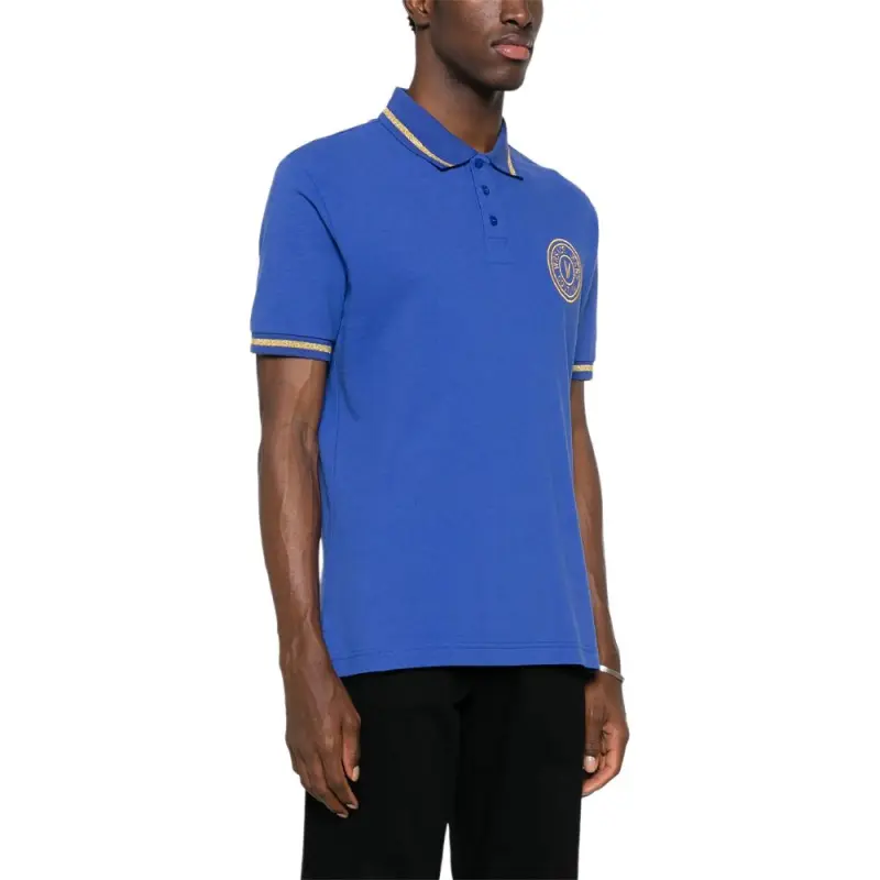 VERSACE JEANS COUTURE SS24 Polo Shirt Men's Royal Blue-4