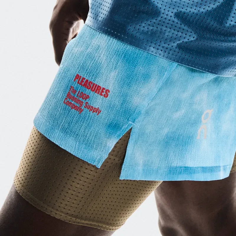 On x PLEASURES X The Loop SS25 Sports Shorts Men's Blue-3